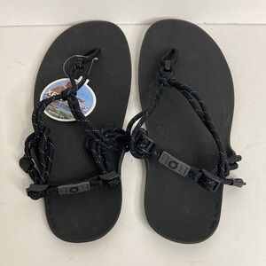 New Xero Sandals Mens 14 Black Genesis Zero Drop Barefoot Packable Travel